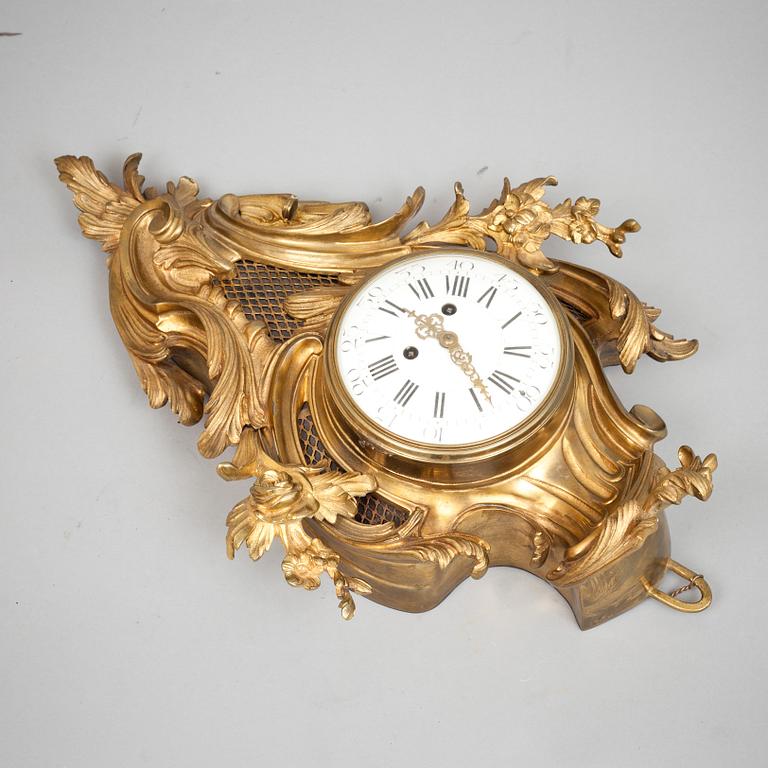 VÄGGPENDYL, rokokostil. 1800/1900-tal.