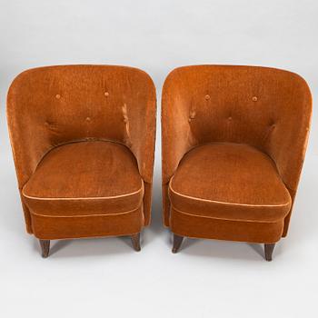 GUNNEL NYMAN, a pair of late 1930's armchairs for Oy Boman Ab.