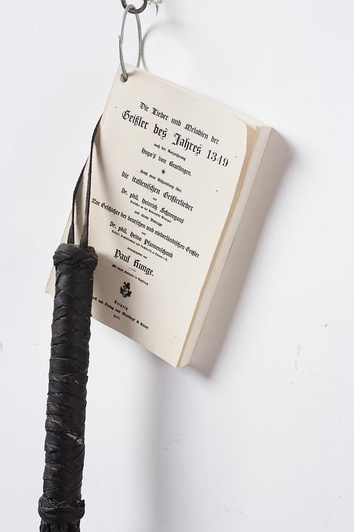 Per-Oskar Leu, signed with stamp and dated 2009. Numbered 7/33. Leather, metal and book.