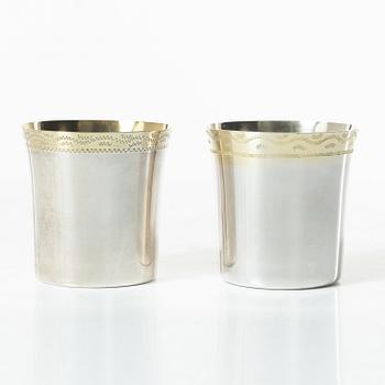 Twelve Swedish silver cups, mark of CG Hallberg and GAB, Stockholm 1959-1963.
