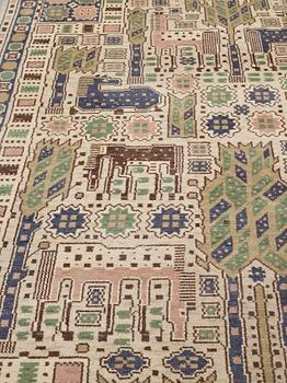 Märta Måås-Fjetterström, A carpet, "Hästhagen", knotted pile, ca 329,5-331,5 x 222,5-224 cm, signed AB MMF.