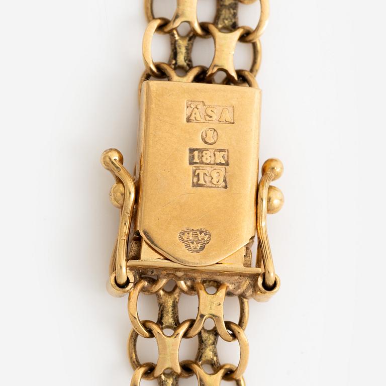 Necklace, 18K gold, x-link.