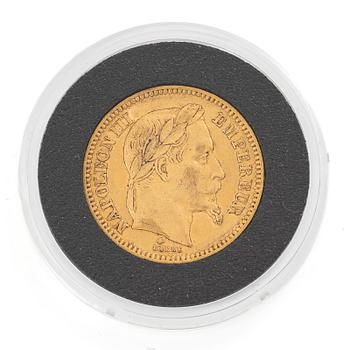 Gyldmynt, Frankrike, Napoleon III, 20 francs, 1861.