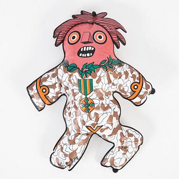 Enrico Baj, inflatable sculpture, plastic. Printed in signature.