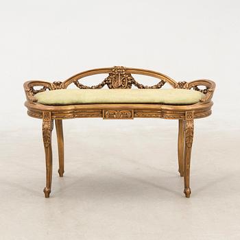 Mid/late 20th century Louis XV style bench.