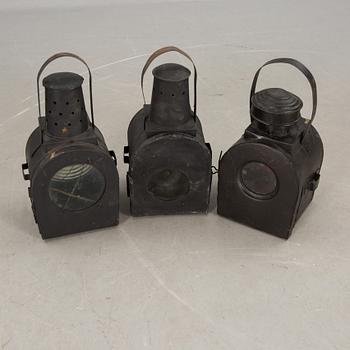 TÅGLYKTOR, 3 snarlika, plåt.