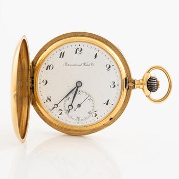 International Watch Co, Schaffhausen, pocket watch, 52 mm, hunter.