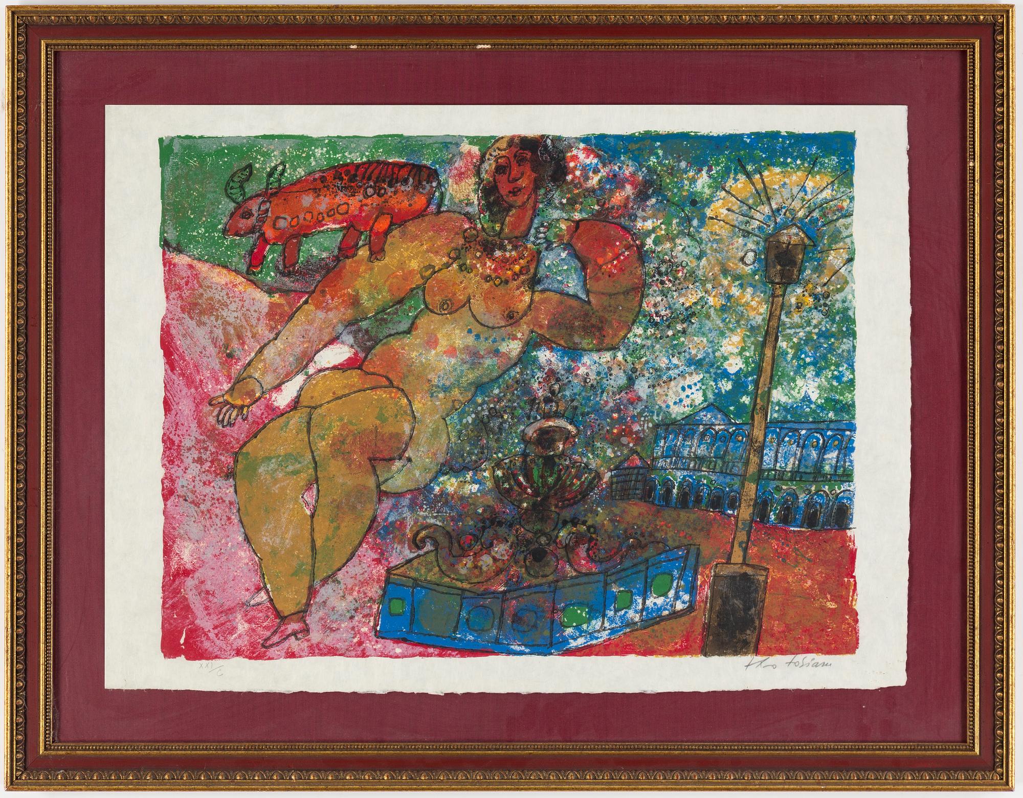 THEO TOBIASSE, lithographs in colour, 12, from "The song of songs of King Salomon", signed XXI/C.