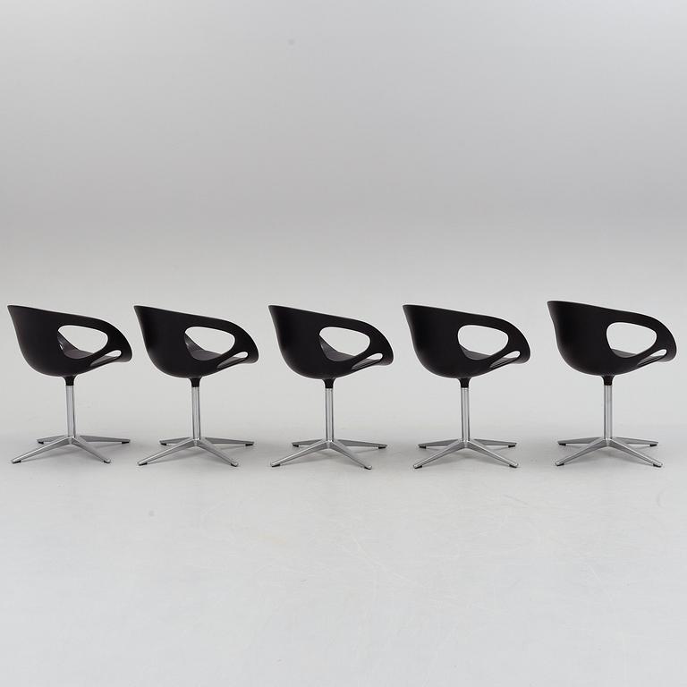 A set of five 'Rin' chairs by Hiromichi Konno for Fritz Hansen, Denmark.