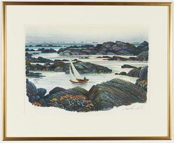 Roland Svensson, lithograph in colors, signed and numbered 190/460.