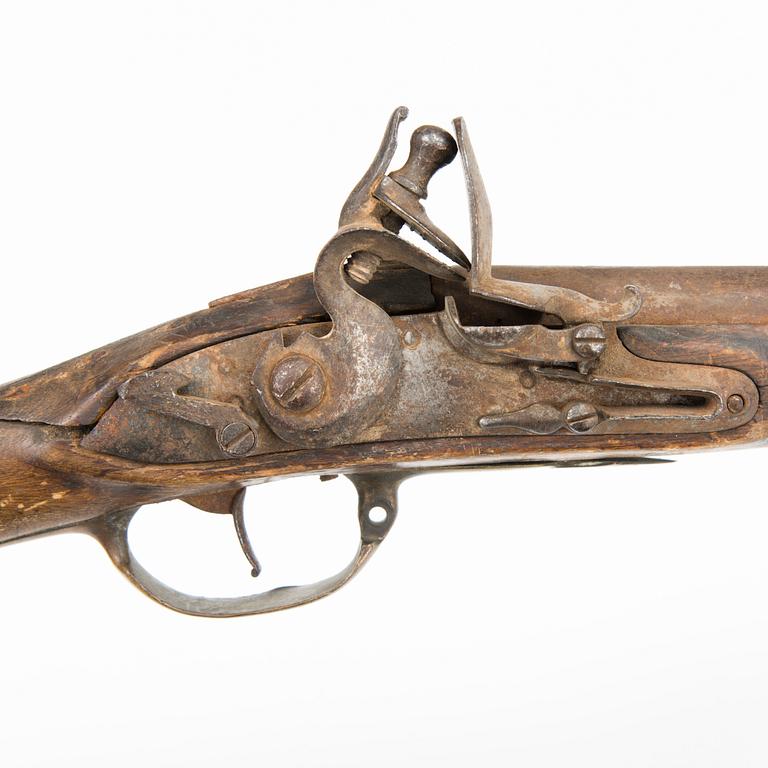 A Swedish dragoon flintlock rifle, model 1778.