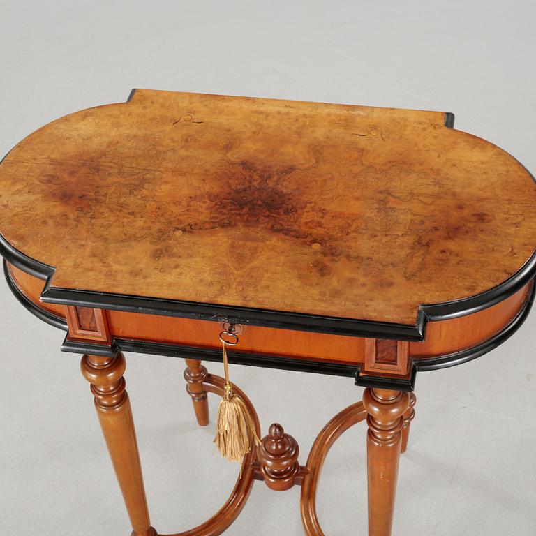 A sewing table, late 19th century.