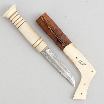 Nikolaus Fankki, halvhornskniv, signerad.