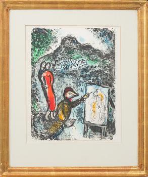 Marc Chagall · MARC CHAGALL, färglitografi.