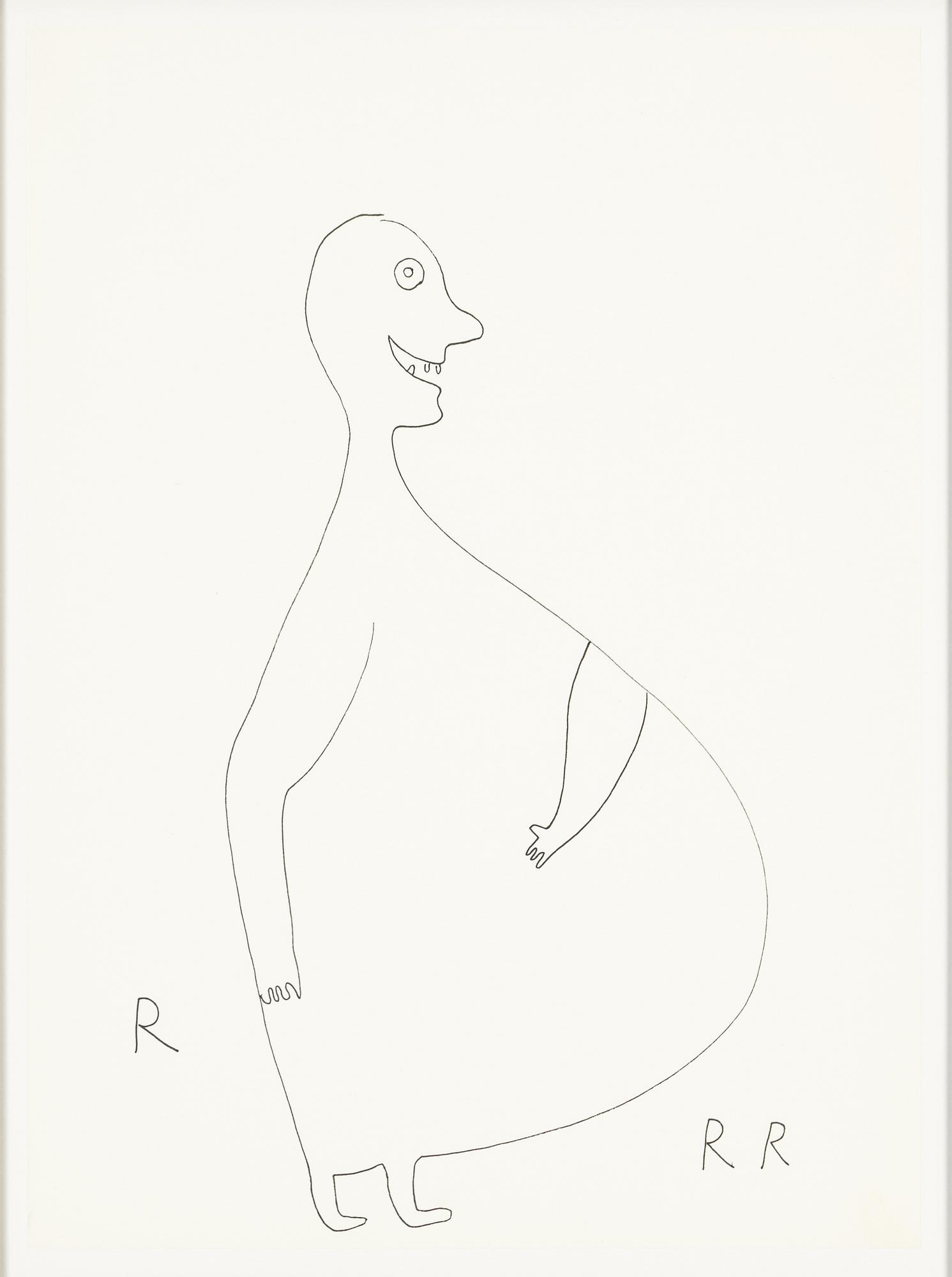 Roger Risberg, indian ink drawing, signed. Executed in 2008.