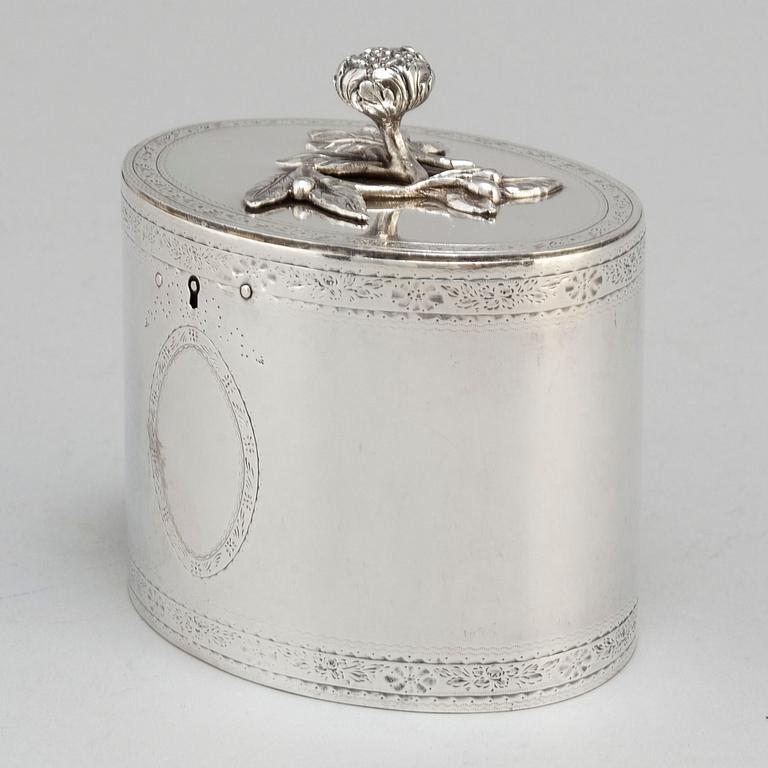 Joseph Preedy sannolikt, tedosa, silver, London 1780.