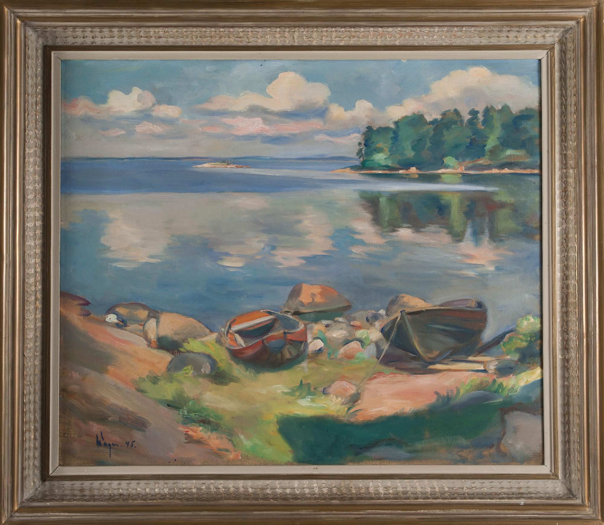 LASSE WAGER, olja på duk, signerad och daterad 45.