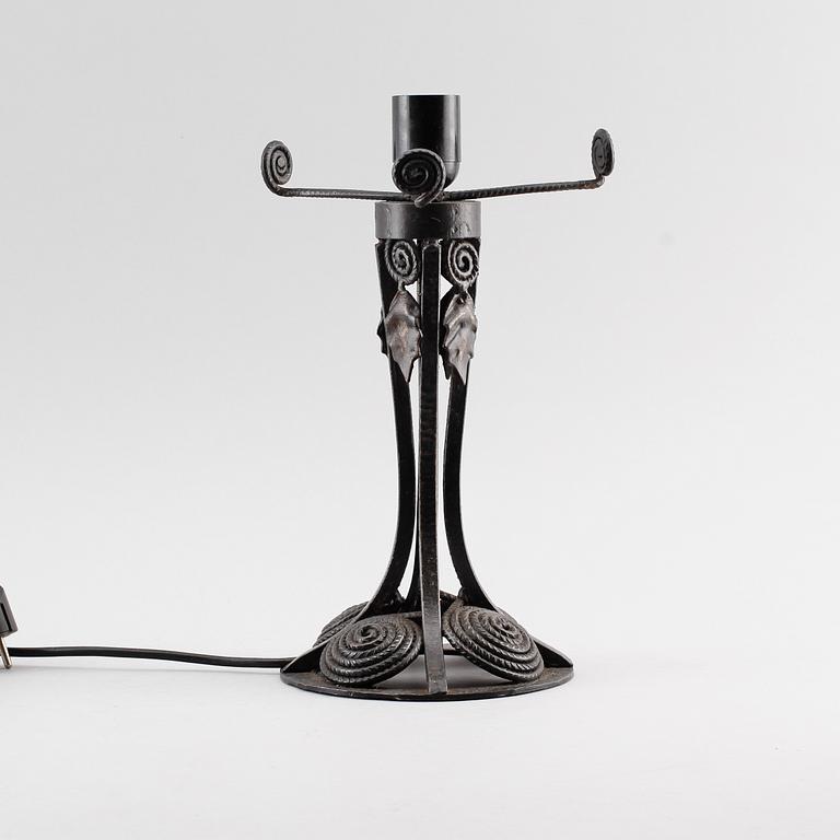 BORDSLAMPA, smide, art déco, 1900-talets första hälft.