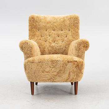 Carl Malmsten, armchair, "Hemmakväll". Second half of the 20th century.