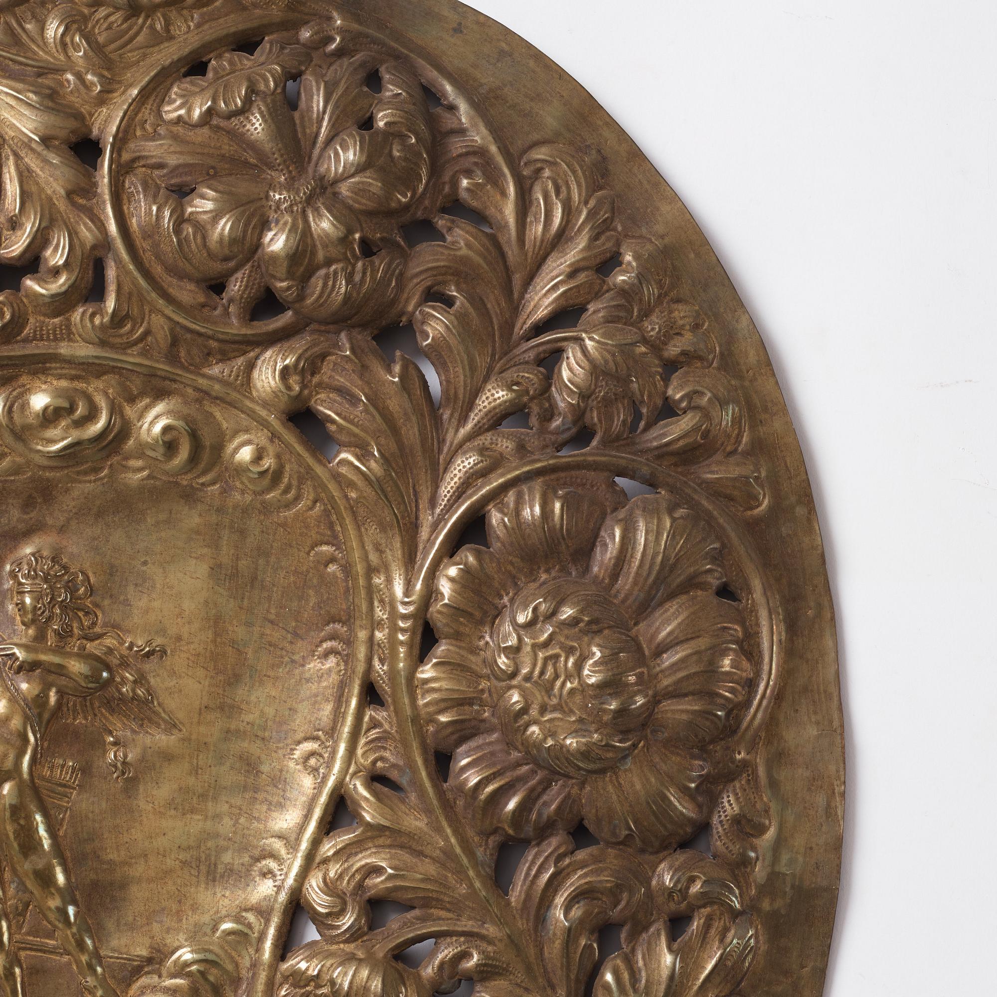 Ljusplåtar fyra stycken, för ett ljus, Sverige ca 1690-1700, Barock.