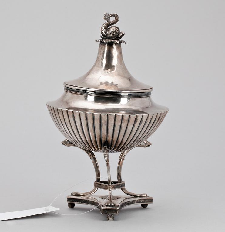 SOCKERSKÅL, silver, empire, Carl Gustaf Blomborg, Stockholm 1814. Vikt 596 gr.