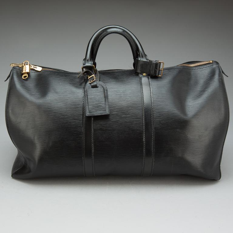 VÄSKA, "Keepall 50 Epi Black", Louis Vuitton,