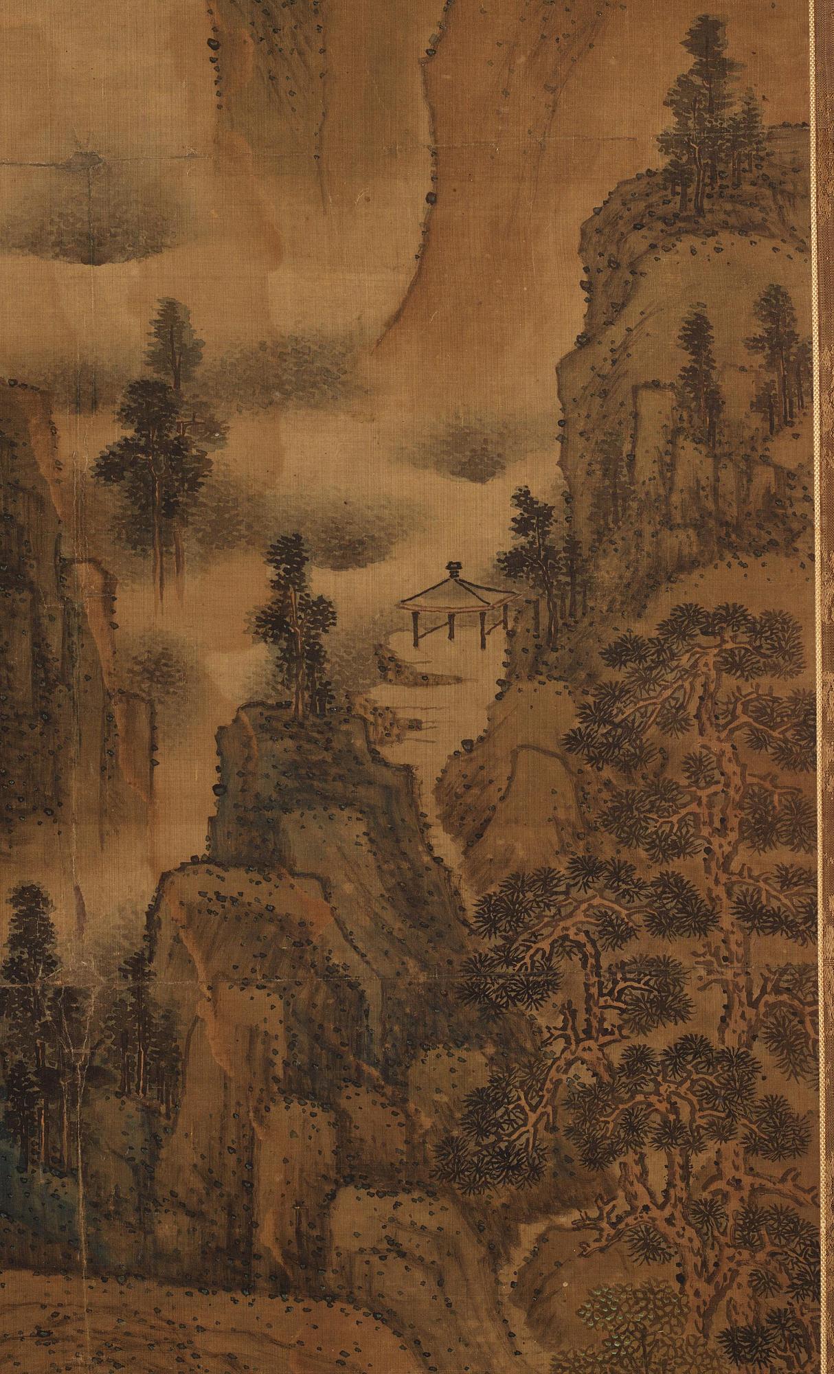Rullmålning, färg och tusch på siden, signerad “蒋桐” Jiang Tong och med cyklisk datering till jiaxu, 1600/1700-tal.