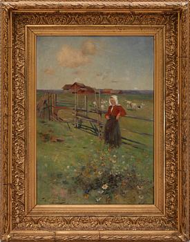 Ferdinand Loyen du Puigaudeau, By the fence.