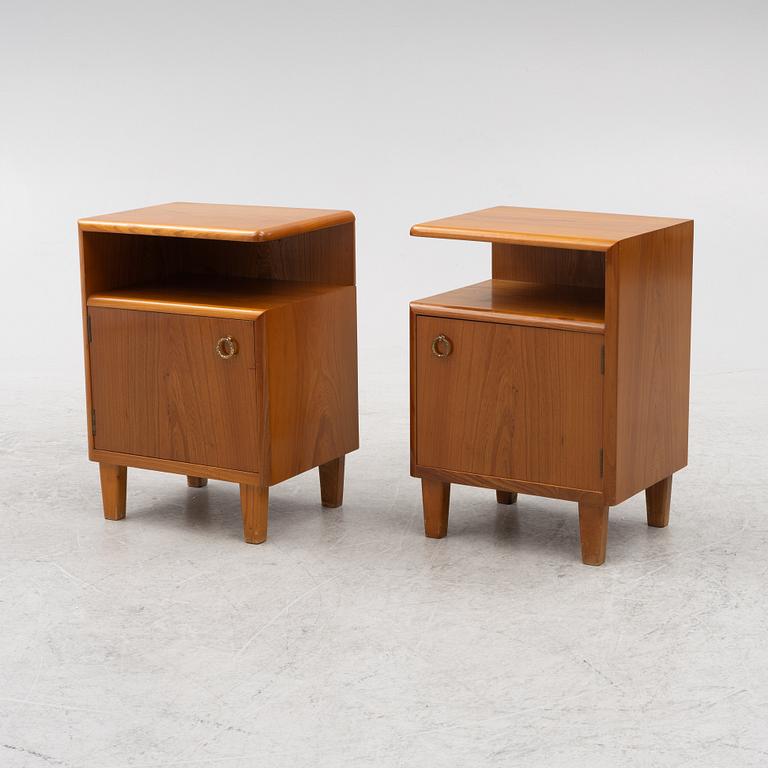 A pair of bedside tables, 1940s/50s.