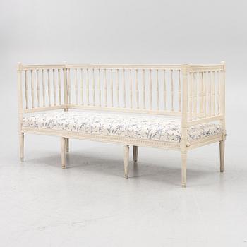 A Gustavian style painted sofa, 19th Century.