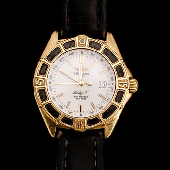 ARMBANDSUR, 18 k guld, Breitling Lady J .