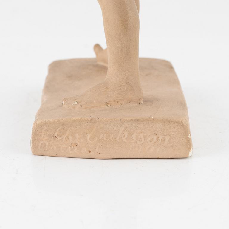 Christian Eriksson, a plaster sculpture, signed.