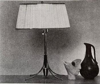 Bertil Brisborg, bordslampa, Nordiska Kompaniet, 1940-tal.