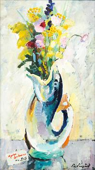 Pär Siegård, Still life, with a motif on the reverse.