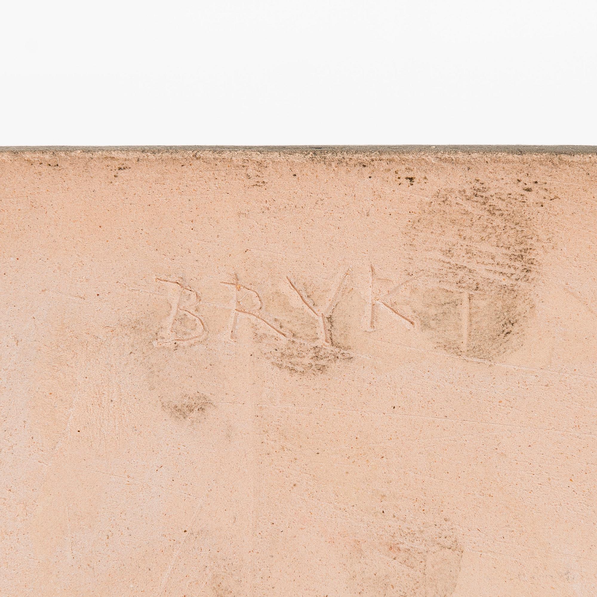 Rut Bryk, relief, stengods signerad BRYK.