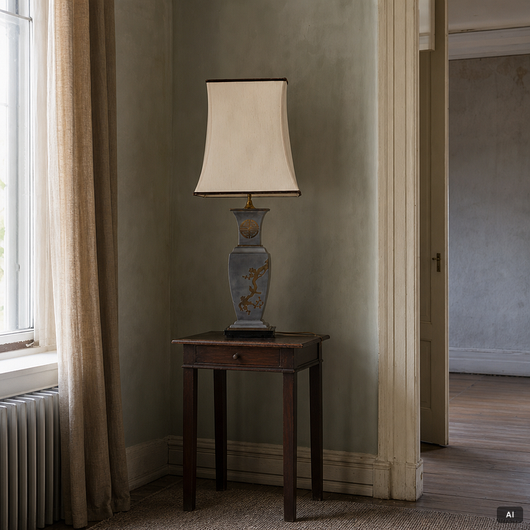 Table lamp, metal, China 20th century.