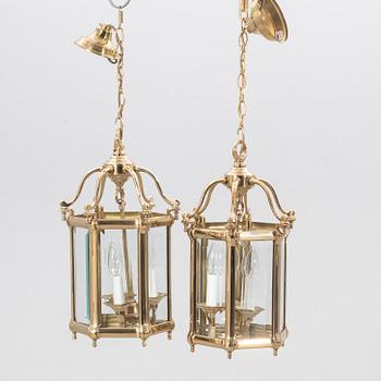 Ceiling lamps, a pair, England, second half of the 20th century.