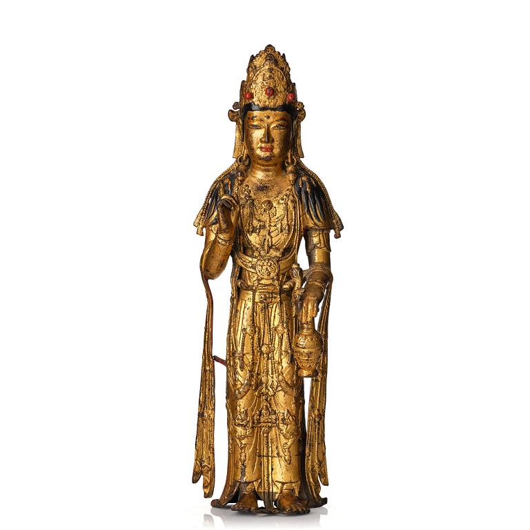 Stående Avalokiteshvara, brons. Möjligen Korea.