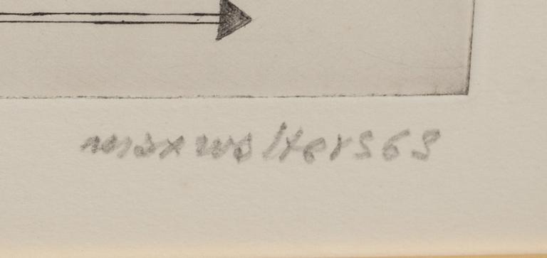 MAX WALTER SVANBERG, torrnål, signerad och daterad 63, ea.