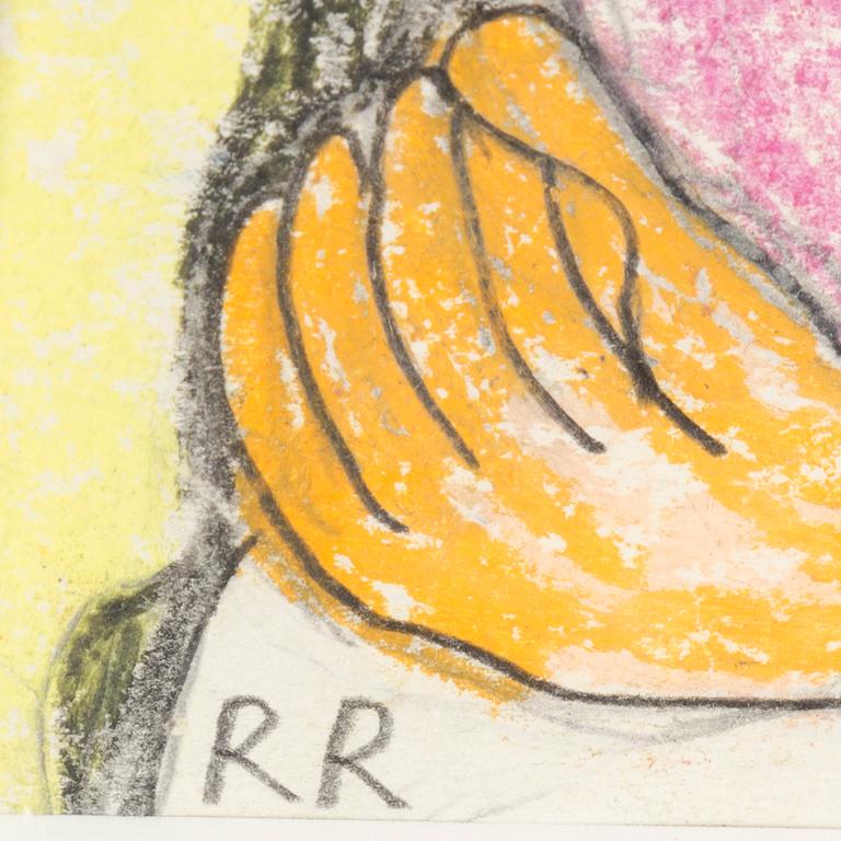 ROGER RISBERG, crayon and pencil on paper, signed RR.