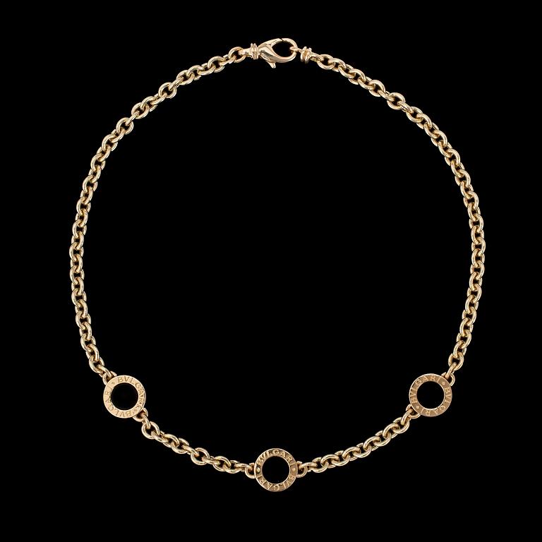 NECKLACE, Bulgari, gold and onyx.