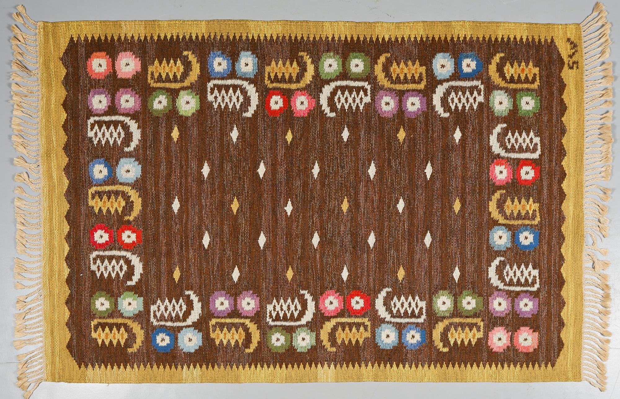 MATTA, rölakan, Sofia Widén, monogramsignerad, 205 x 139 cm, 1900-talets andra hälft.