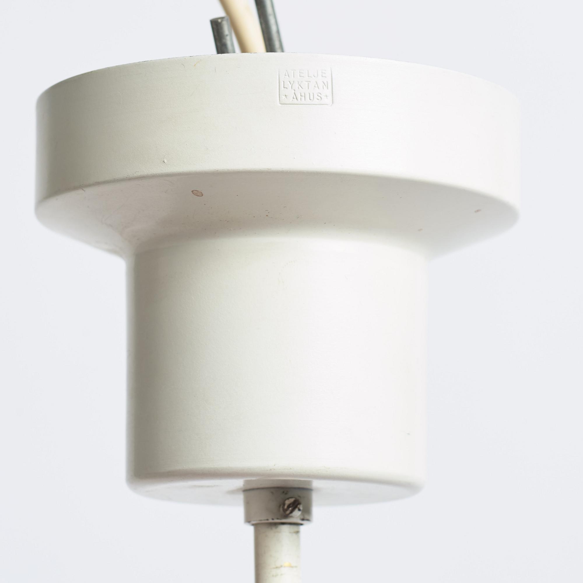 Hans Bergström, a brass and acrylic ceiling light, model 'C-1131', ateljé Lyktan, Sweden 1950-60s.