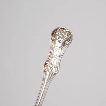 SKEDAR, 12+6 delar, silver, Larson & Co, Göteborg, 1860-tal. Totalvikt ca1200g.