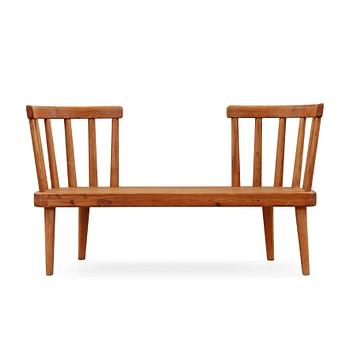 An Axel Einar Hjorth 'Utö' stained pine sofa, Nordiska Kompaniet, Sweden 1930's.