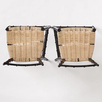 Piero Fornasetti, barstolar 1 par, Milano Italien, 1960-70-tal.