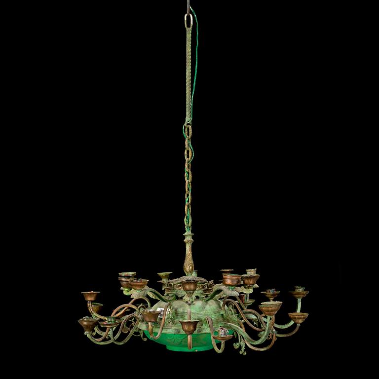 LARS STOCKS, chandelier / sculpture, signed and dated 1979 on label.