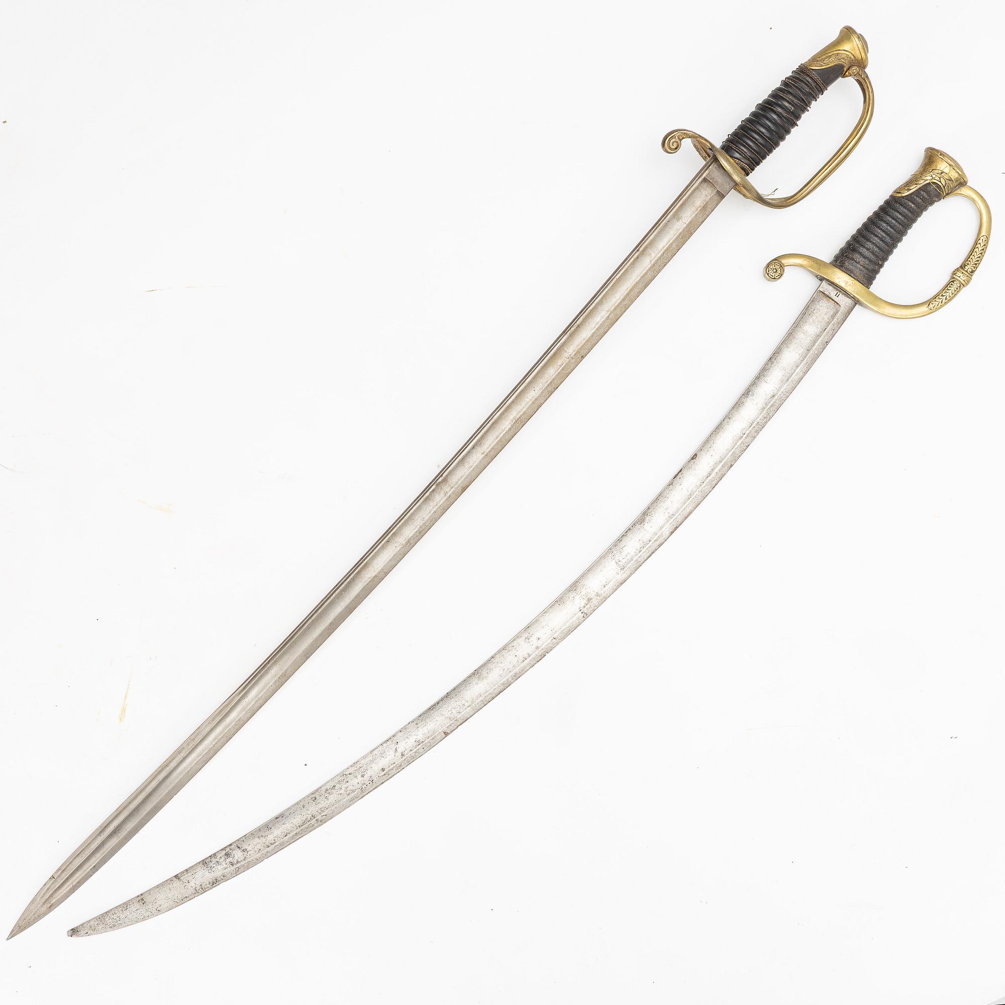 Two French sabres,  early 19th century.