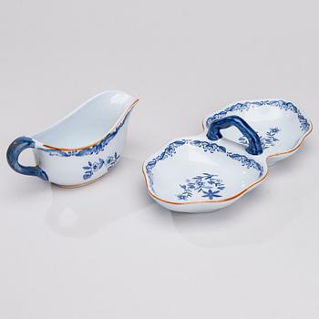 SERVISDELAR, 4 st, porslin, "Ostindia", Rörstrand 1900-talets slut.