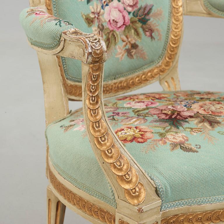 A pair of late 18th century probably Danish armchairs.
